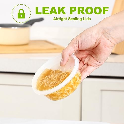 AOZITA 36 Sets 8 oz Plastic Deli Containers with Lids, Airtight Food Storage Containers, Freezer/Dishwasher/Microwave Safe, Soup Containers For Takeout Meal Prep Storage