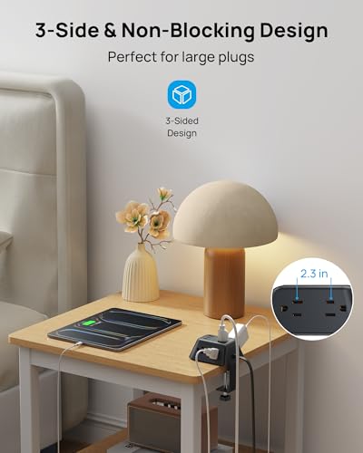 TROND Desk Clamp Power Strip, Surge Protector with USB C PD 20W | Desk Mount Power Strip with 5 AC Outlets, Fit 1.97in Tabletop Edge Thick, 10ft Extension Cord for Home Office Dorm, Black - color: Black, size: 10FT (2C1U & PD 20W)