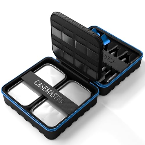 Casemaster Maxx 3 Dart Case, Holds 9 Steel Tip or Soft Tip Darts Fully Assembled, Hard Shell EVA Darts Case, 16 Accessory Pockets, Blue - color: Blue, size: 3 Dart