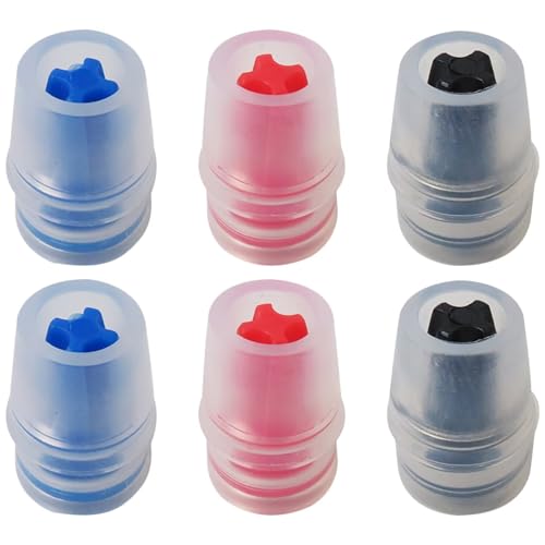 6Pcs Silicone Bite Valve Replacement Nozzles, for Water Bladder Reservoirs, Hydration Pack Bite Valve Sheath Safe Nozzle Mouthpiece Replacement Compatible for Osprey