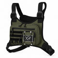 Tactical Chest Bag with MOLLE Pouches- Adjustable Outdoor Sport Chest Rig w/Holstert for Running, Hiking, Cycling & Training (Olive) - color: Olive