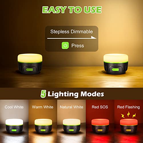 Sinvitron LED Camping Lantern Rechargeable with Remote Control - 1000LM 150H Runtime Tent Light, 5200mAh Water-Resistant Emergency Light for Hurricane Power Outages, Hiking Home - style: 2Pack Black&Green