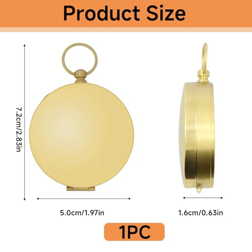 Waterproof Brass Survival Compass for Hiking & Camping