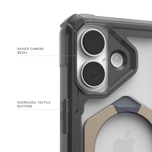 URBAN ARMOR GEAR UAG Designed for iPhone 17 Case with Kickstand Plasma XTE - Compatible with MagSafe Transparent Military Grade Protective Cover, Ash/Titanium - color: Plasma XTE - Ash/Titanium
