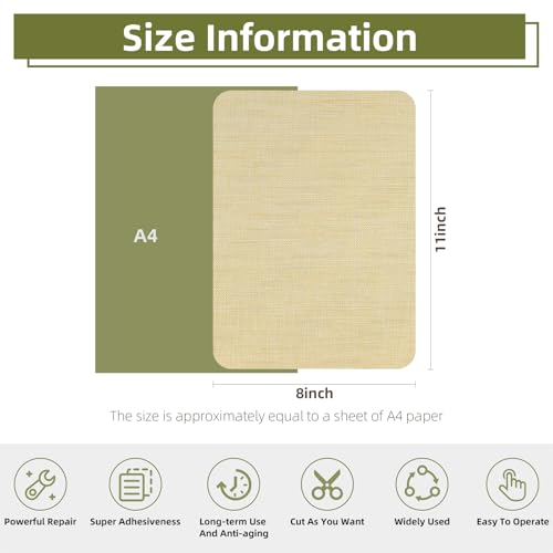 2Pcs Self-Adhesive Linen Fabric Patches, Quick Repair for Sofas, Tents, Car Seats/8" x 11", Light Beige - color: Light Beige