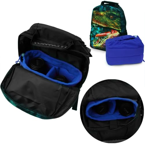 Koolertron Shockproof Camera Photo Bag for SLR TLR Camera Insert Partition Padded Case,Can be Put Directly Into the SLR Camera Bag With Freely Adjustable Compartment - color: Blue