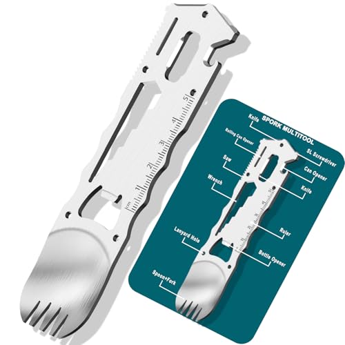 Fun Mens Gifts EDC Multitool - Unique Men Birthday Spork Gift, Novelty Christmas Stocking Stuffer White Elephant Anniversary Father Valentines Present Idea Small Gadget, Cool Secret Santa Gift for Him - style: Spork