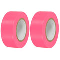 Flagging Tape 1.5" x150', 2 Pack PVC Non-Adhesive Neon Marking Tape for Tree Survey Boundaries Outdoor Trail, Pink