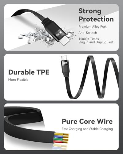 Multi Charging Cable, 2 in 1Retractable Multi Charging Cord | [60W 2Pack 1.2M] , USB C To Lightning/Type C Port Compatible with iPhone 17 16 15/Huawei/Samsung/Pixel/Sony/LG - size: 27W TO 60W:2PACK