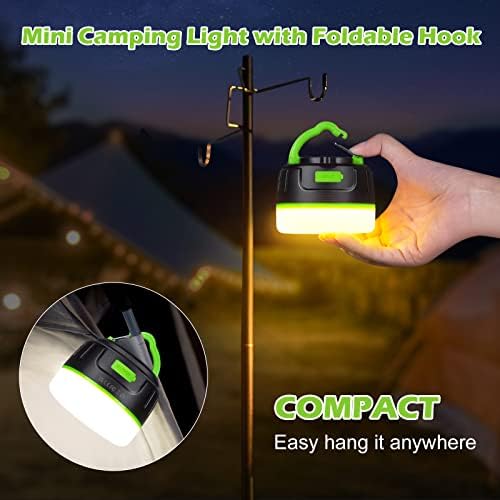 Sinvitron LED Camping Lantern Rechargeable with Remote Control - 1000LM 150H Runtime Tent Light, 5200mAh Water-Resistant Emergency Light for Hurricane Power Outages, Hiking Home - style: 1Pack Black&Green