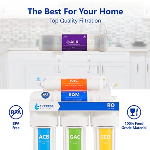 Express Water Filter Upgrade Kit, Reverse Osmosis, Add New Filtration Stage | Includes Adapters for ¼” Threaded and Quick Connect Filters, BPA Free Polyethylene Tubing, Quick Hassle Free Setup - color: Brushed Nickel, style: Accessories