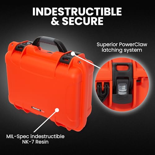 NANUK 920 Hard Case – Waterproof Travel Hard Case with Customizable Cubed Foam, 16.7” x 13.4” x 6.8”, Dustproof & Impact-Resistant, Airline Carry-On Approved – Orange - color: Orange, style: Standard Foam