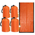 Waterproof Emergency Sleeping Bag with Whistle, 2 Pack Mylar Thermal Bivy Sack for Survival, Camping, Hiking with Emergency Blankets, Survival Kit Supplies - color: 4 PACK