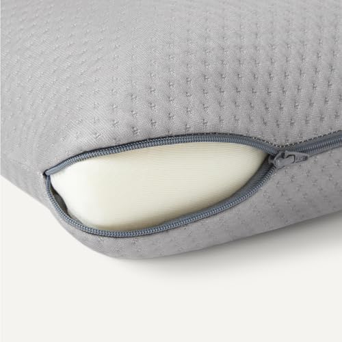 Amazon Basics Camping Pillow, Memory Foam Travel Pillow with Washable Cover