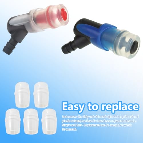 Homesweet Bite Valve Replacement Nozzles Bite Spout Fit for Osprey Hydraulic Reservoir, Fit for Hydrapak Hydration Bladder, Compatible for Nathan Water Bladder, Pack of 5