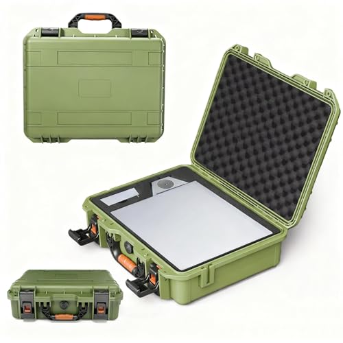Starlink Mini Case, IP67 Waterproof Hard Travel Case with Precision Foam for Starlink Dish & Accessories, Heavy-Duty Protection for Camping & Outdoor Use (Green)