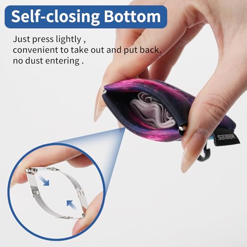 SEIBER Microfiber Eyeglass Cleaning Cloth with Glasses,Ultra-Soft,2P, Blue | For Lens Camera and Screen, With Pouch, Self-Closing Bottom,Scratch-Free,Streak-Free, Lint-Free,Reusable and Washable - color: Blue-(2pack)