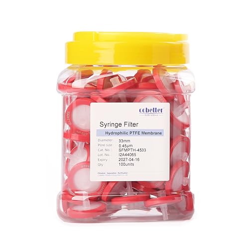 Syringe Filter Hydrophilic PTFE, 0.45μm 33mm, Non-sterile, PK of 100 - size: 0.45μm 33mm