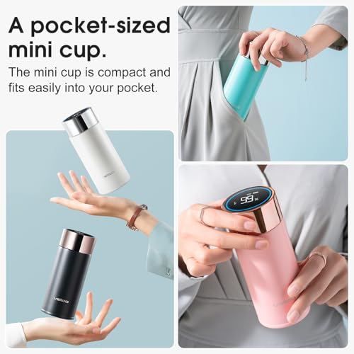 VSITOO S1 Lite Mini 8.5oz Insulated Self-Cleaning Water Bottle for Purse - color: Pink, size: 8.5 Ounces
