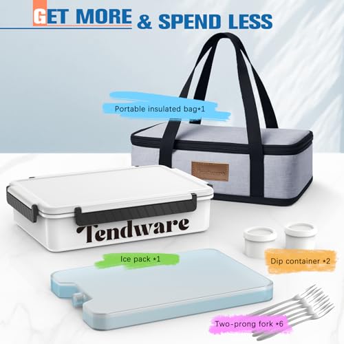 Chilled Portable Snackle Box Container with Ice Pack, Divided Serving Tray with Insulated Bag, Beach Essentials for Summer, Snack Containers for Road Trip Charcuterie Snack Picnic, White - color: White