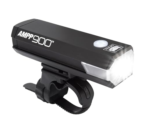 CATEYE AMPP USB Rechargeable Bike Light | Commuters, Road Cyclists & Mountain Bikers, Day & Night Riding Modes, IPX4 Waterproof, Tough & Durable - style: Ampp900