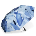 Cuby UV Sun Umbrella Compact Folding Travel Umbrella Auto Open and Close for Windproof, Rainproof & 99.9% UV Protection Parasol with Black Anti-UV Coating (Blue Whale) - color: Blue Whale