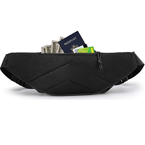 Tactical Fanny Pack Gun Holster for Men, Adjustable Waist Bag Zippered Pockets, Everyday Hip Pouch for Workout Travel Outdoor Running Hunting (Black) - color: Black