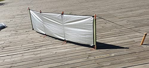 WANLIAN Windbreaks Stove Windscreen (No Included Poles) | Camping Beach Windshield Shelter,Backpack Portable Picnic Screen,Sunshade Screen,Outdoor Caravan Privacy Shield,forBBQ Picnic