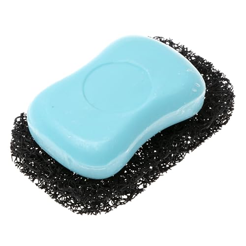 Snowkingdom 4 Pack Black Soap Saver Draining Lift Pad 2.9" x 4.5" PVC Non-BPA Non-Slip Durable - color: Black