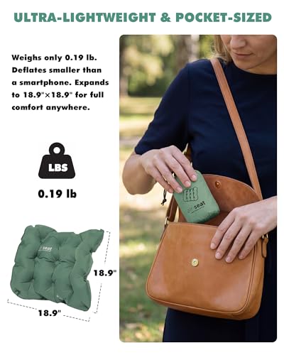 Inflatable Seat Cushion & Lumbar Support Lightweight TPU Non-Slip - color: Spring Rain