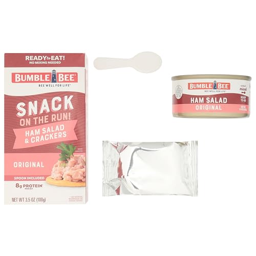 Bumble Bee Snack On The Run! Ham Salad Kit (Pack of 12) - size: 3.5 Ounce (Pack of 12)