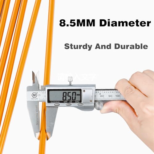 Aluminum Tent Poles Replacement,2 Pack 11.8 ft 7001 Alloy Bar Preassembled Tent Accessories for Hiking Camping Supporting Rod Repair Kit