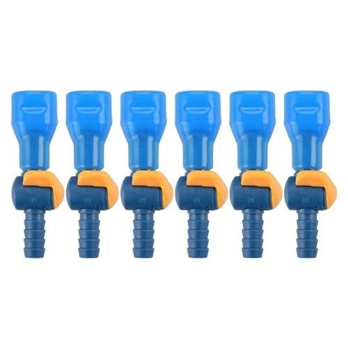 MiOYOOW Replacement Bite Valves, 6PCS Switch Bite Valve Tube Nozzle Reliable Cycling Hydration Nozzle for Most Hydration Bags - color: Straight Style