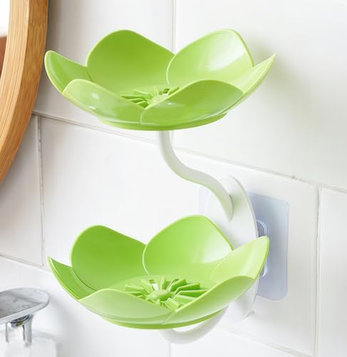 Soap Holder Shower,bar soap Holder,Adhesive Soap Dish for Bathroom Wall - color: D-green