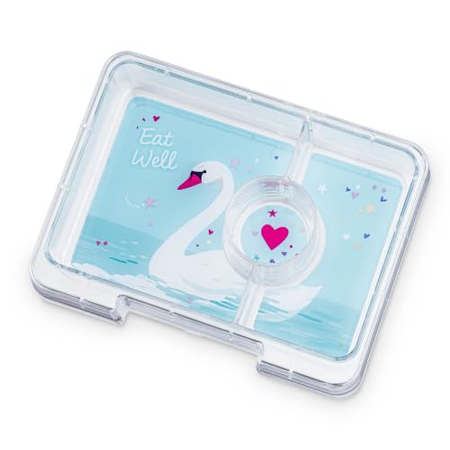 Yumbox Leakproof Snack Box - Power Pink (Swan Tray) | Leakproof, BPA-Free, 3-Compartment Snack Container, Easy-open Latch, Kid-Friendly - color: Power Pink Swan