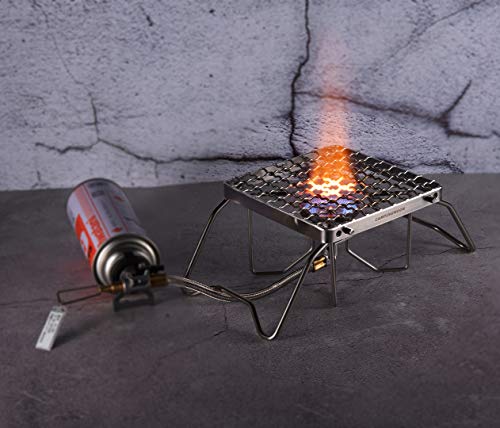 CAMPINGMOON Portable Folding Camping Campfire Grill over Fire Split Stoves 304 Stainless Steel (ZJP 1011) - color: ZJP 1011 (MS-1011)