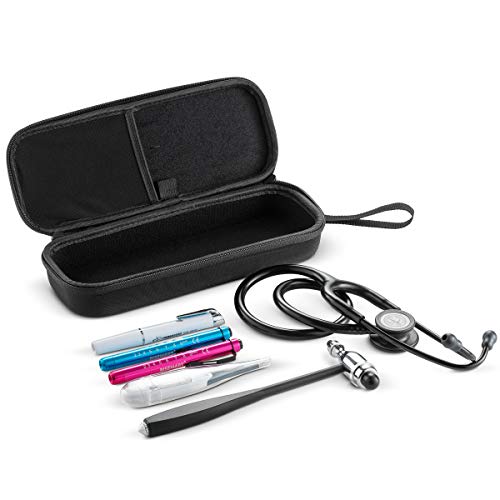 caseling Hard Stethoscope Case for Littmann Classic III & Cardiology IV | Fits Littmann Classic III & Cardiology IV, rigid protective EVA shell, internal accessory mesh pocket, smooth zipper - color: EVA Black