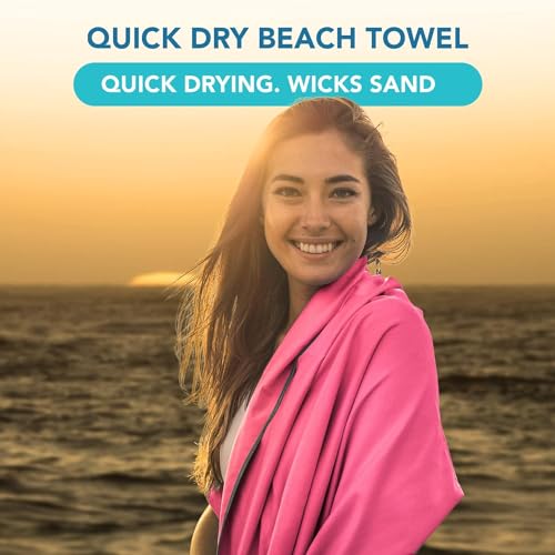 Youphoria Microfiber Travel Towel Fast Drying Lightweight - Quick Dry Towel for Camping, Beach, Backpacking, Hiking & Sport - color: Ruby/Gray, style: 12" x 24" (X-Small)