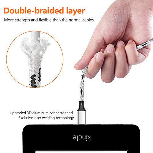Multi Charging Cable, 5ft 3Pack Multi Charger Cable Nylon Braided Multiple USB Universal 3 in 1 Charging Cord Adapter with Type-C, Micro USB Port Connectors for Cell Phones and More - size: 5ft