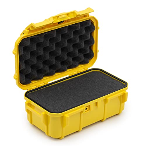 Evergreen 57 Waterproof Dry Box Protective Case with Pick & Pluck Foam - Travel Safe/Mil Spec/USA Made - for Cameras, Phones, Hiking, Boating, Water Sports, Action Cams (Yellow) - color: Yellow