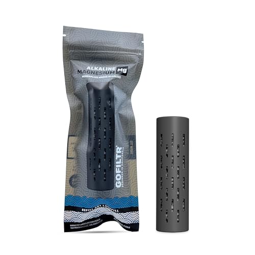 GOFILTR Magnesium Alkaline Water Infuser - 9.5 pH + Electrolytes for Any Water Bottle/Small Pitcher, 750 Refills / 3 Months, Ionized Mineral Water Infuser (Original 1 Pack) - color: Alkaline Magnesium