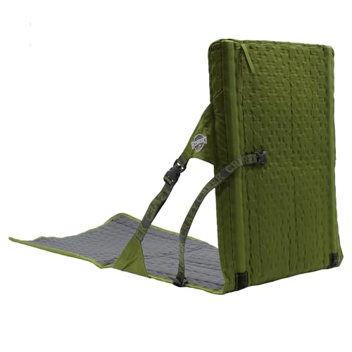 Crazy Creek HEX 2.0 PowerLounger for Day Hiking & Backpacking Trips, 250 LBS Weight Capacity, Adjustable Straps, Compact Design, Water-Resistant Olive/Slate - color: Olive/Slate, size: Power Lounger