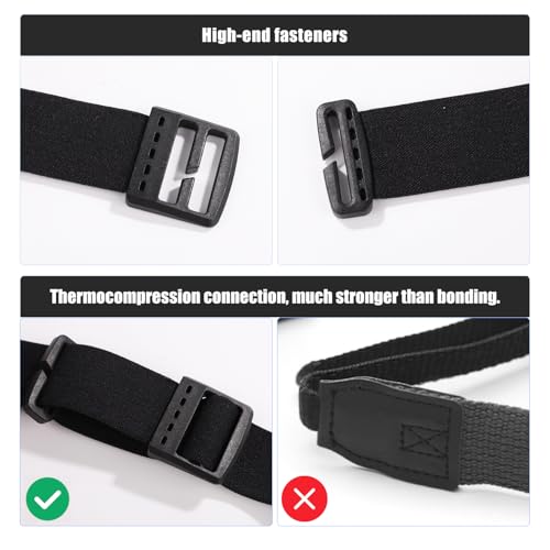 Elastic Headlamp Strap, Black Headlamp Strap Replacement Headband Comfortab