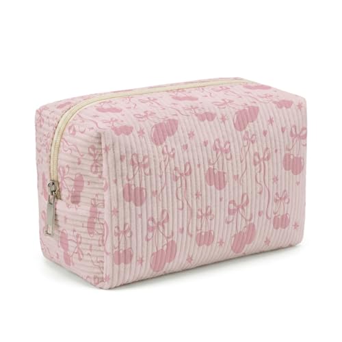Portable Makeup Organizer for Skincare Hygiene Purse Brushes Lipstick Nail Polish,Toiletry Kit for Women,Cute Makeup Bag & Travel Essentials (Stars Bow) - color: Stars Bow