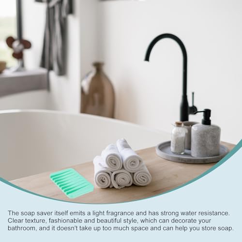 uxcell 2 Pcs Self Draining Silicone Soap Dish, Soap Tray with Drainage for Bathroom Shower Kitchen Sink, 4.5" x 3.1" x 0.4", Mint Green - color: Mint Green