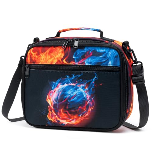 DIGOBAY Insulated Lunch Box for Kids Boys Cool Gamer Lunch Bag - color: Basketball