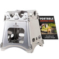 Portable Camping Stove Wood, Wood Stove Camping, Outdoor Compact Campfire, Survival Cooking Gear, Backpacking Stoves, Emergency Backpack Stoves, Hiking Burner, Foldable with Nylon Case