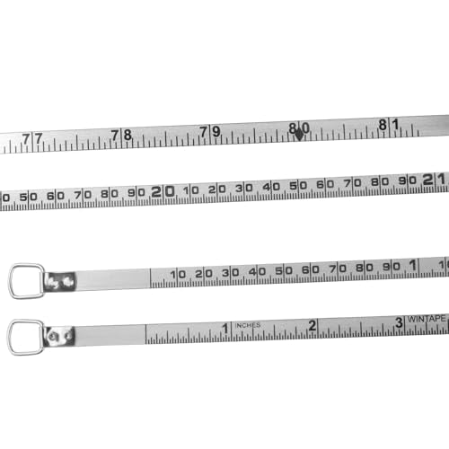 1/4" x 80" Mini Imperial Pi Diameter Circumference Tape Measure | Diameter Measurement Range is up to 25 inches, Use for Measuring Cylindrical Objects(Pipe Tape, Tree Tape)