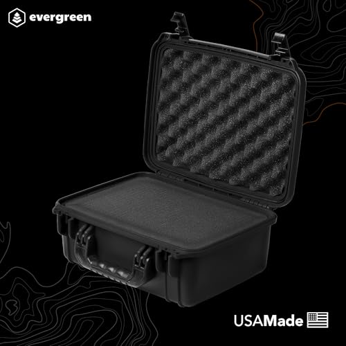 Seahorse 520 Heavy Duty Protective Dry Box Case with Accuform Foam - TSA Approved/Mil Spec / IP67 Waterproof/USA Made for Cameras, Action Cameras, Firearms, Camping, Kayaks - color: Black