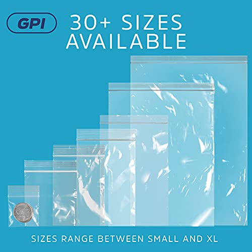 2" x 3" Small Zip Bags, 100 Pack, Clear Plastic Reclosable Poly Baggies, 2 mil with Resealable Zip Top Lock for Storage & Packaging Jewelry, Pills, Meds, Candy, Beads & Seeds. GPI - size: 2" x 3"